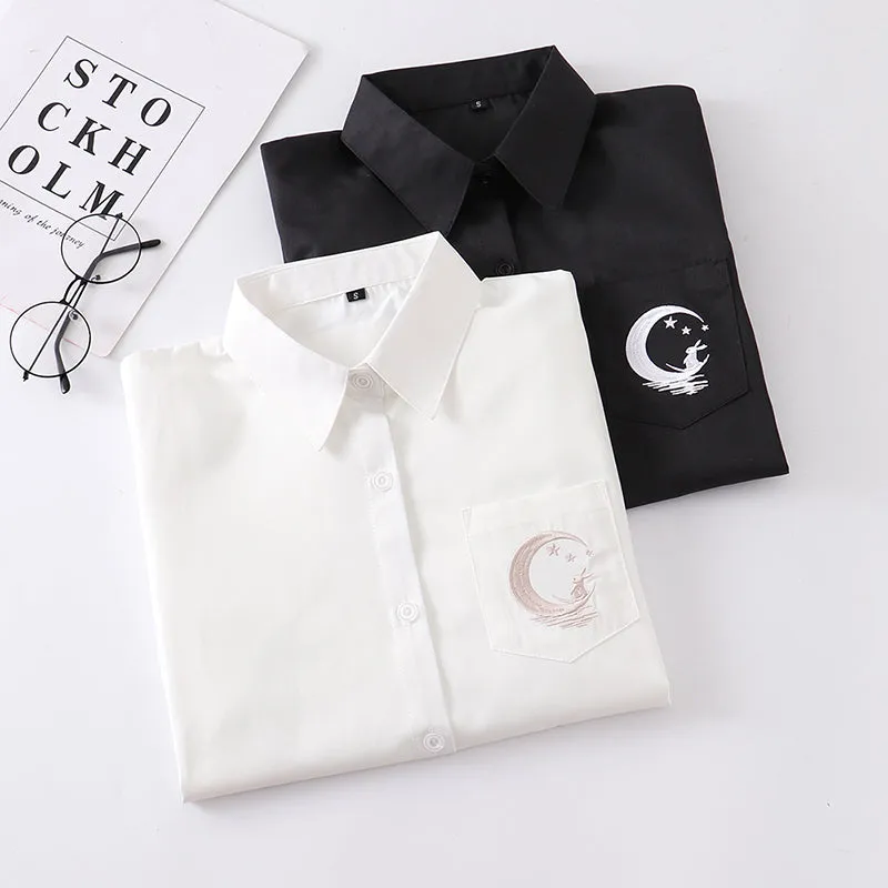 "JK EMBROIDERED BLACK/WHITE" SHIRT N073004