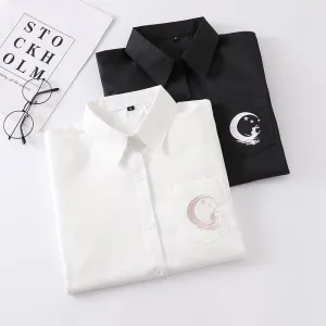 "JK EMBROIDERED BLACK/WHITE" SHIRT N073004