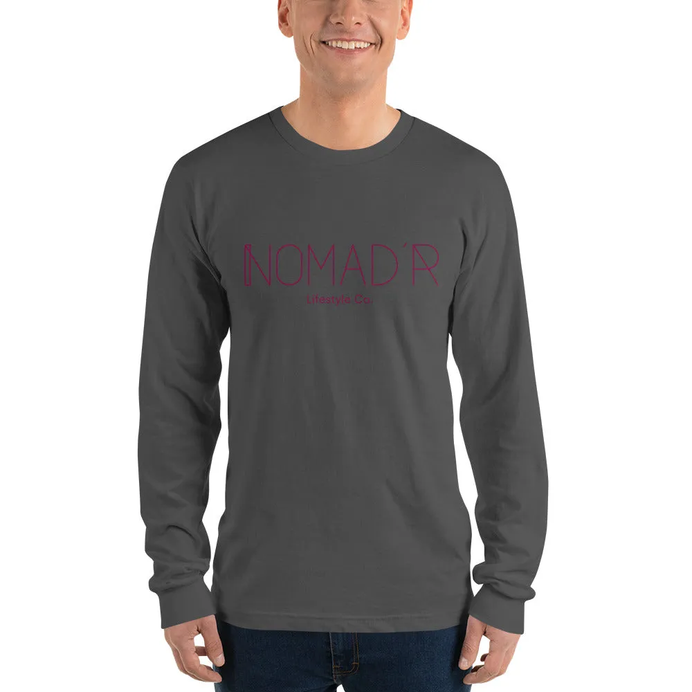 "Nomad'r- Burgundy" Long sleeve t-shirt