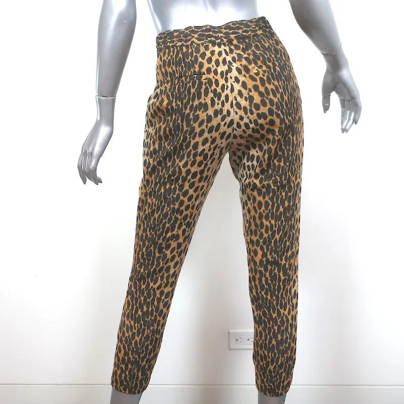 R13 Harem Jogger Pants Cheetah Print Crepe Size Extra Small
