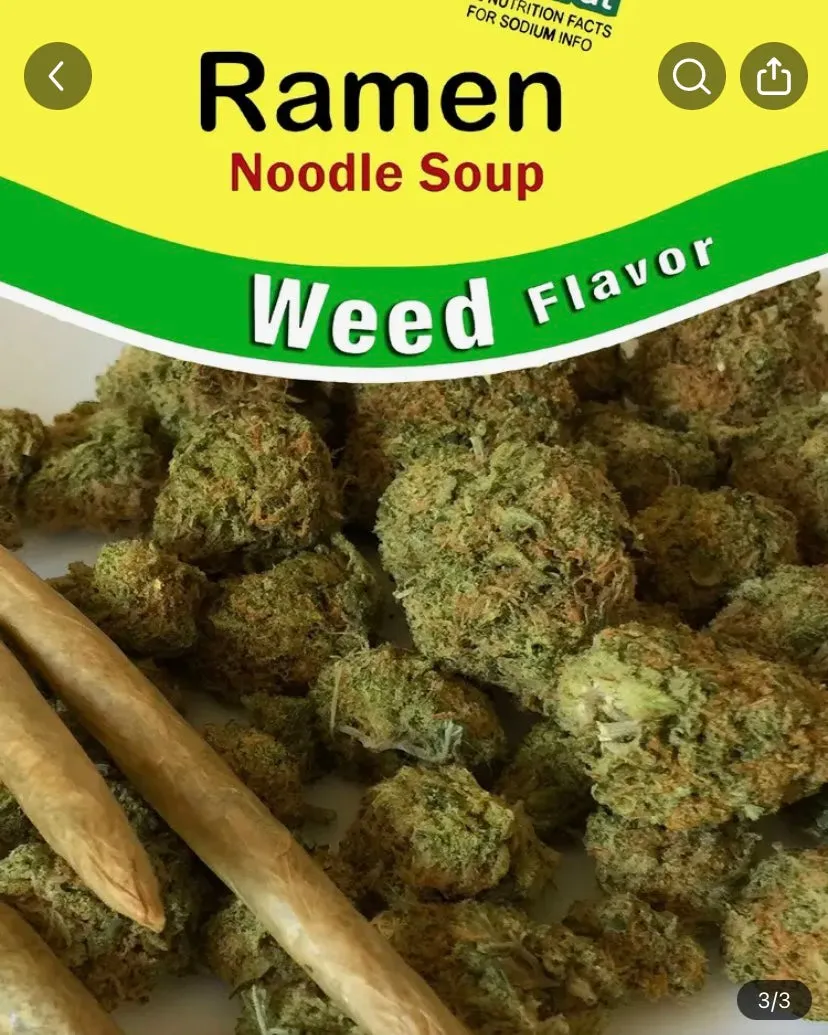 Ramen Weed 3D Graphic Pattern Print Hoodie.