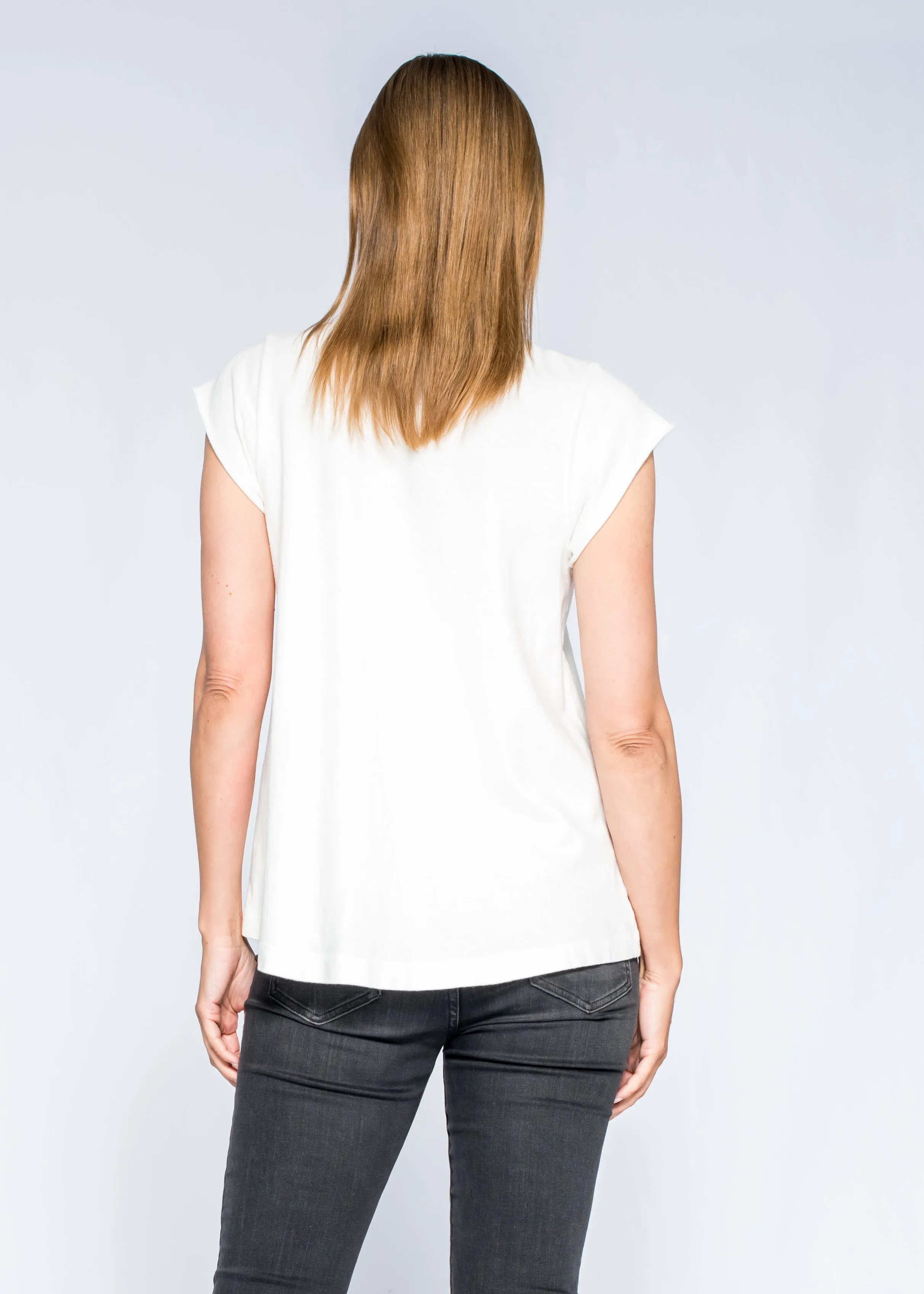 Raw Soft Short Sleeve Scoop Neck Tee