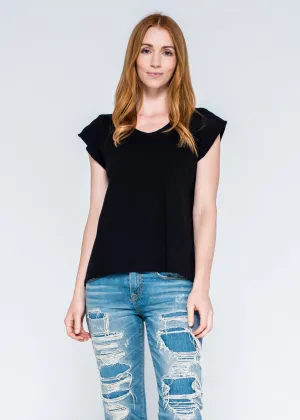 Raw Soft Short Sleeve Scoop Neck Tee