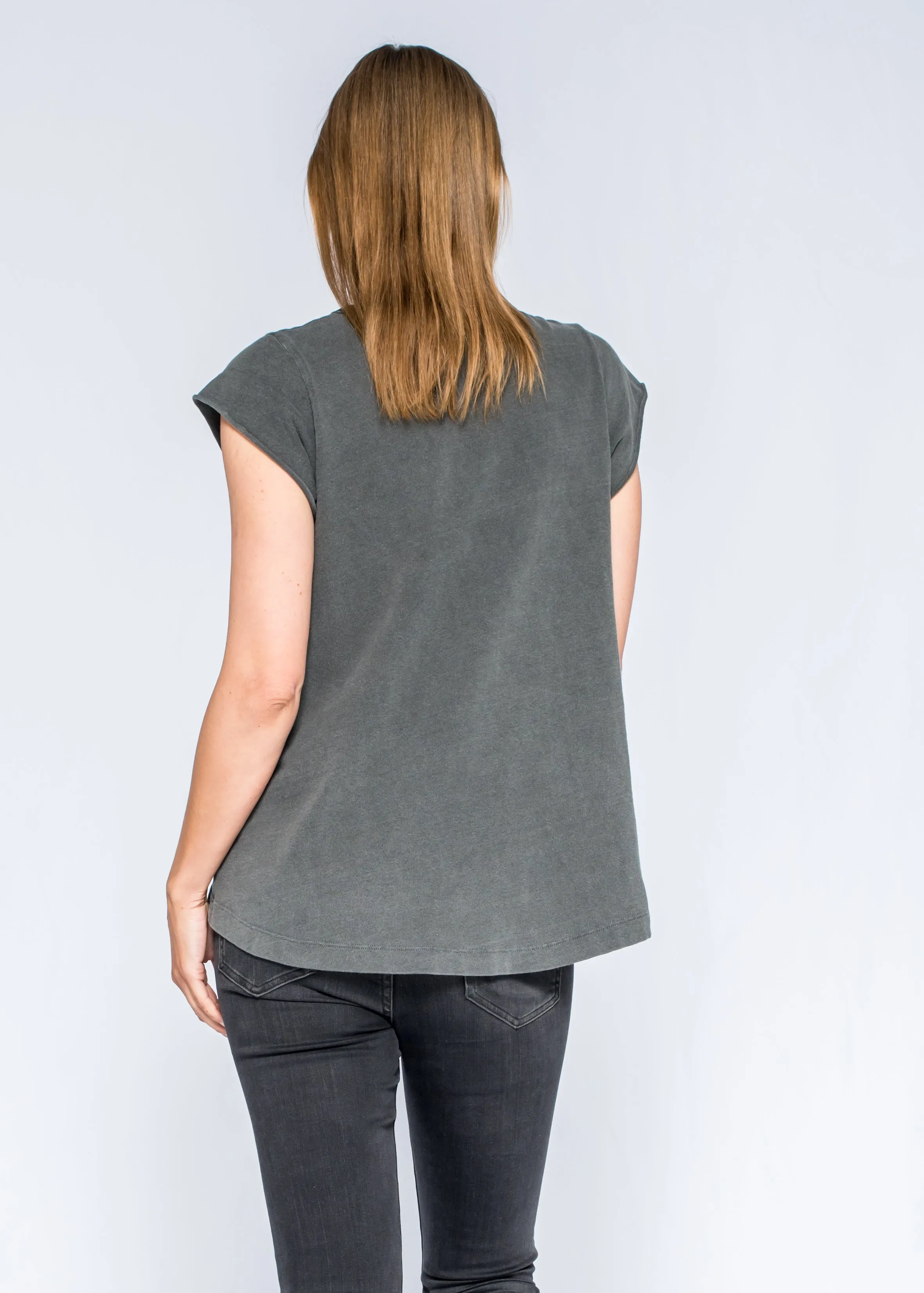 Raw Soft Short Sleeve Scoop Neck Tee