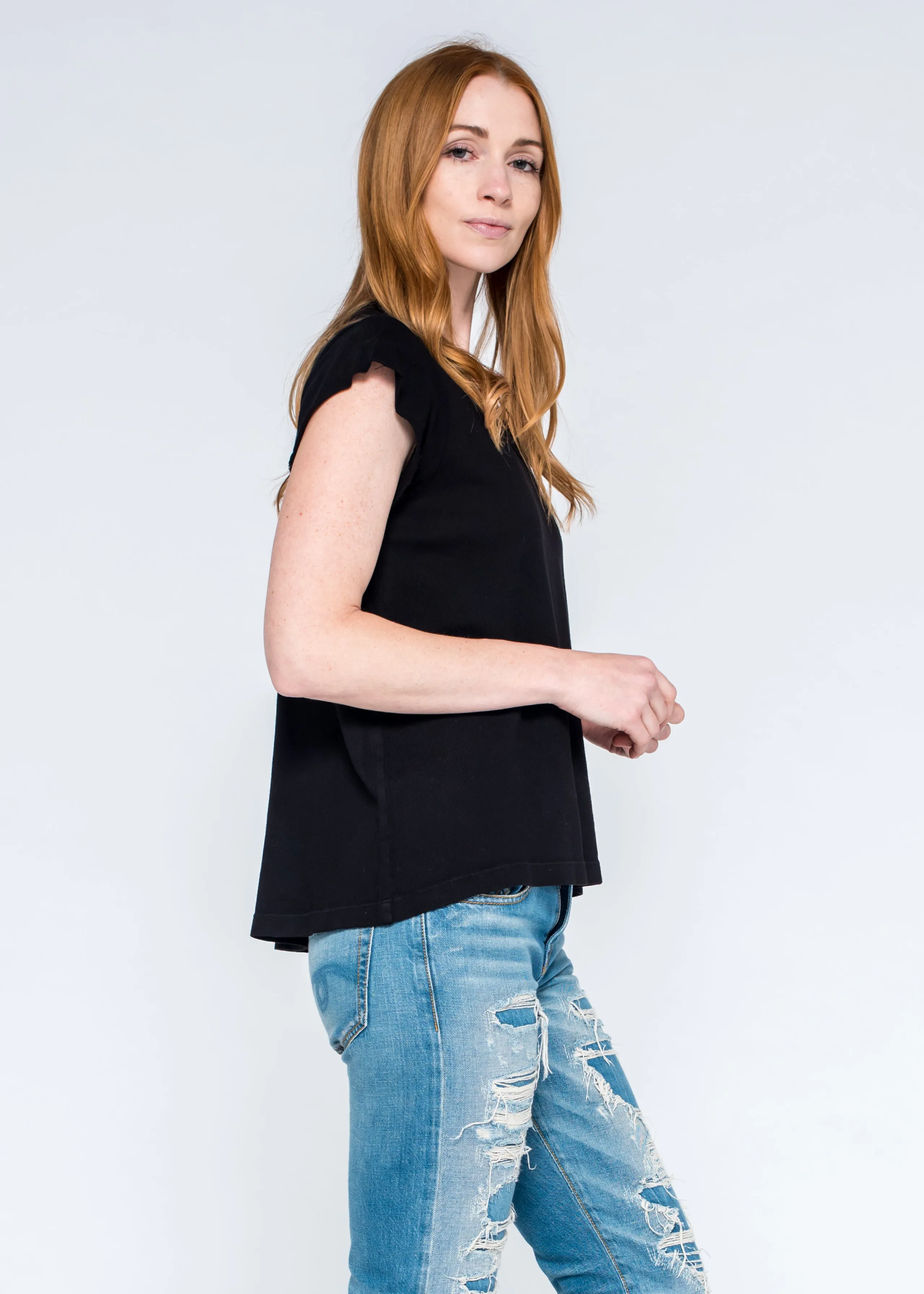 Raw Soft Short Sleeve Scoop Neck Tee