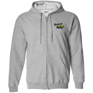 Restored 100 - Men/Women Unisex Comfort Full-Zip Hoodie