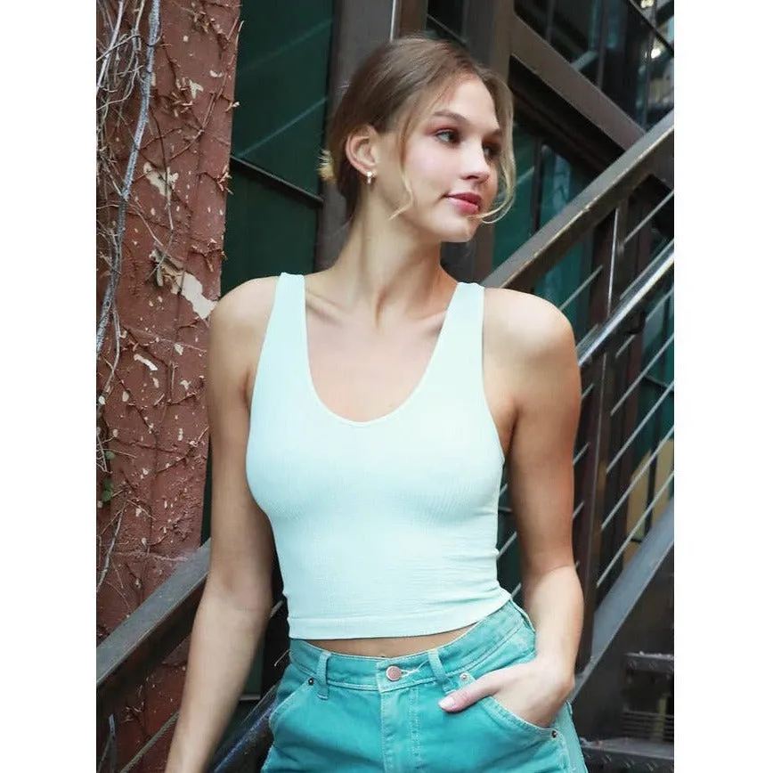 Reversible Ribbed Crop Top