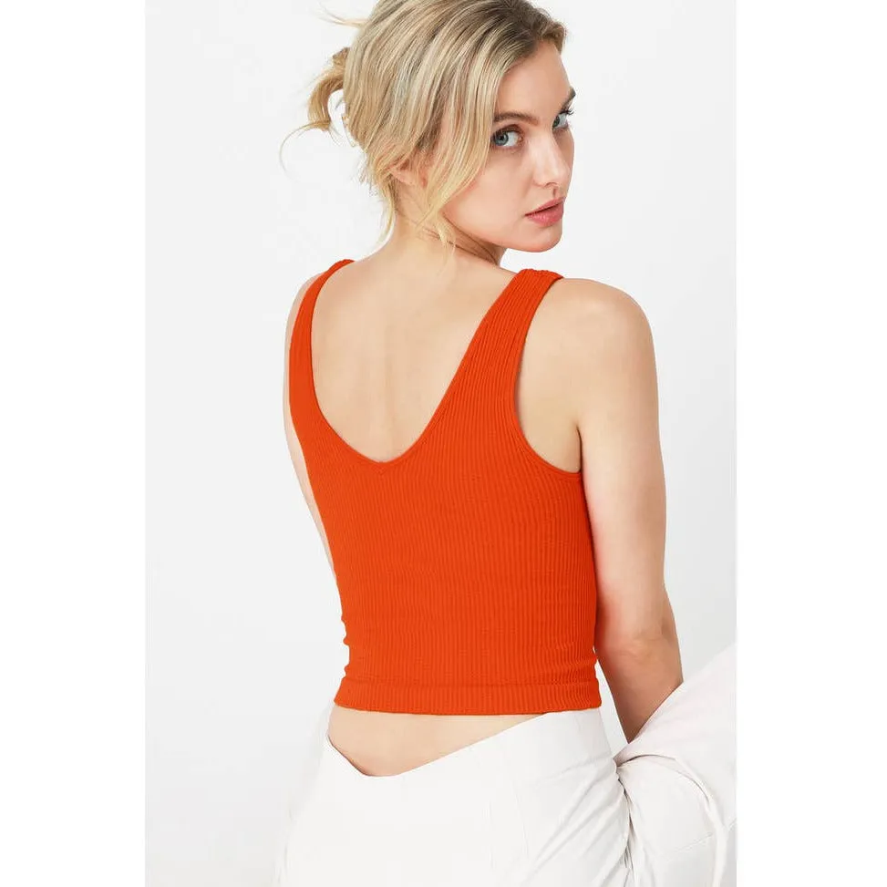 Reversible Ribbed Crop Top