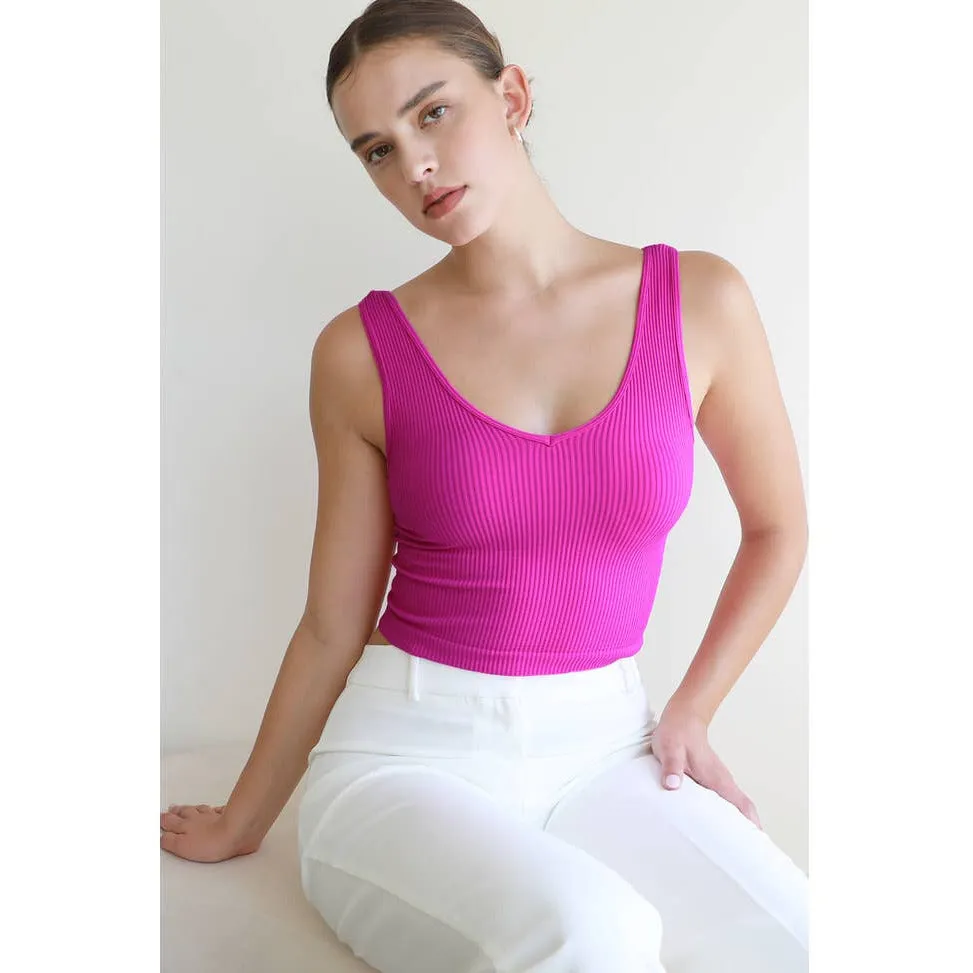 Reversible Ribbed Crop Top