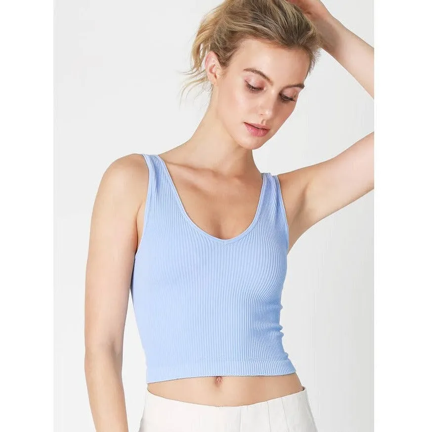Reversible Ribbed Crop Top
