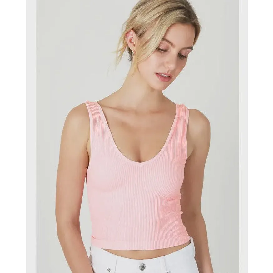 Reversible Ribbed Crop Top