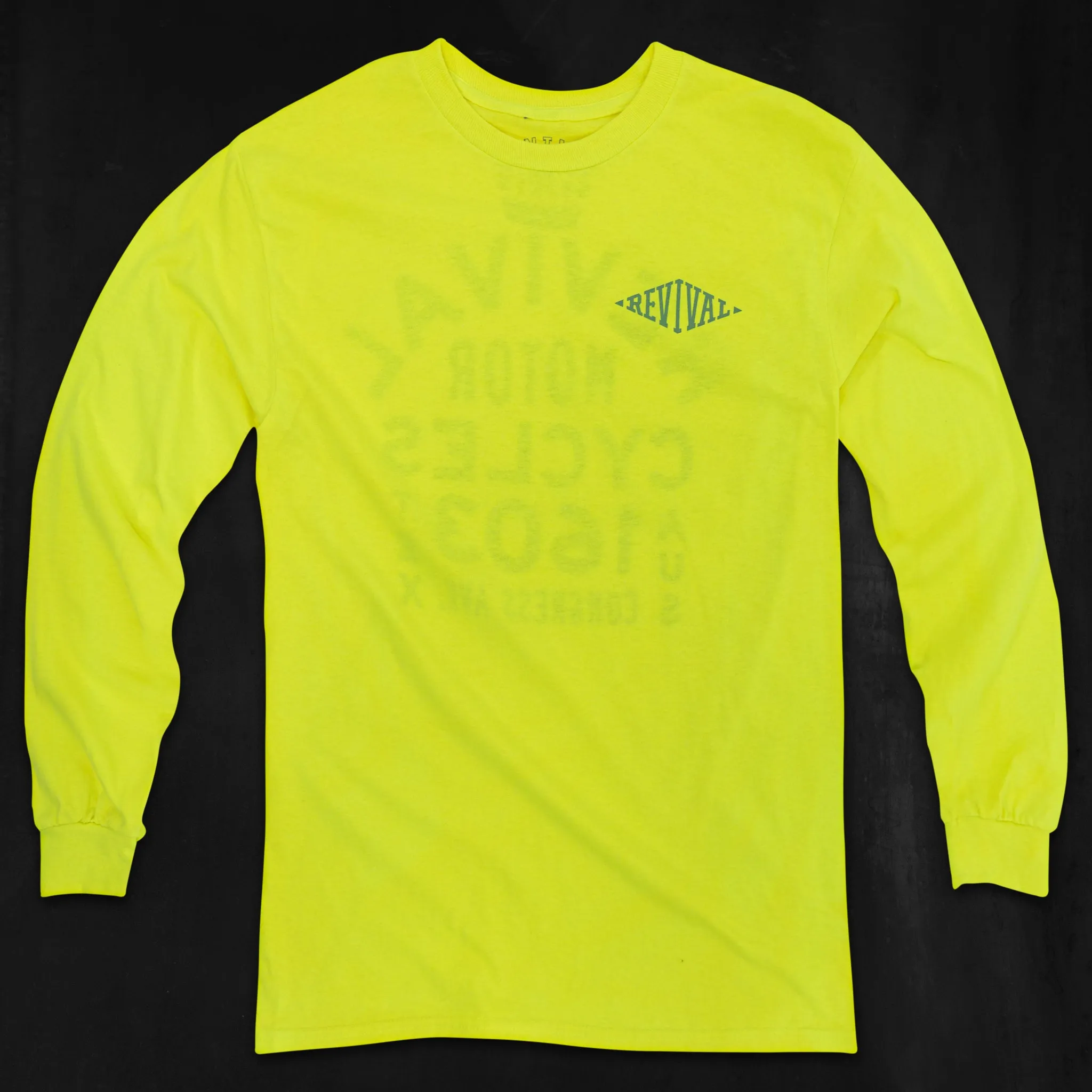 Revival Long Sleeve Shop T-Shirt - High Vis Yellow