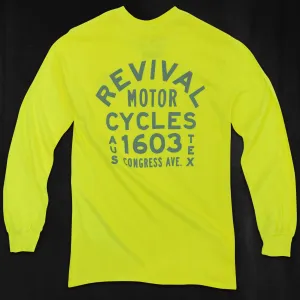 Revival Long Sleeve Shop T-Shirt - High Vis Yellow
