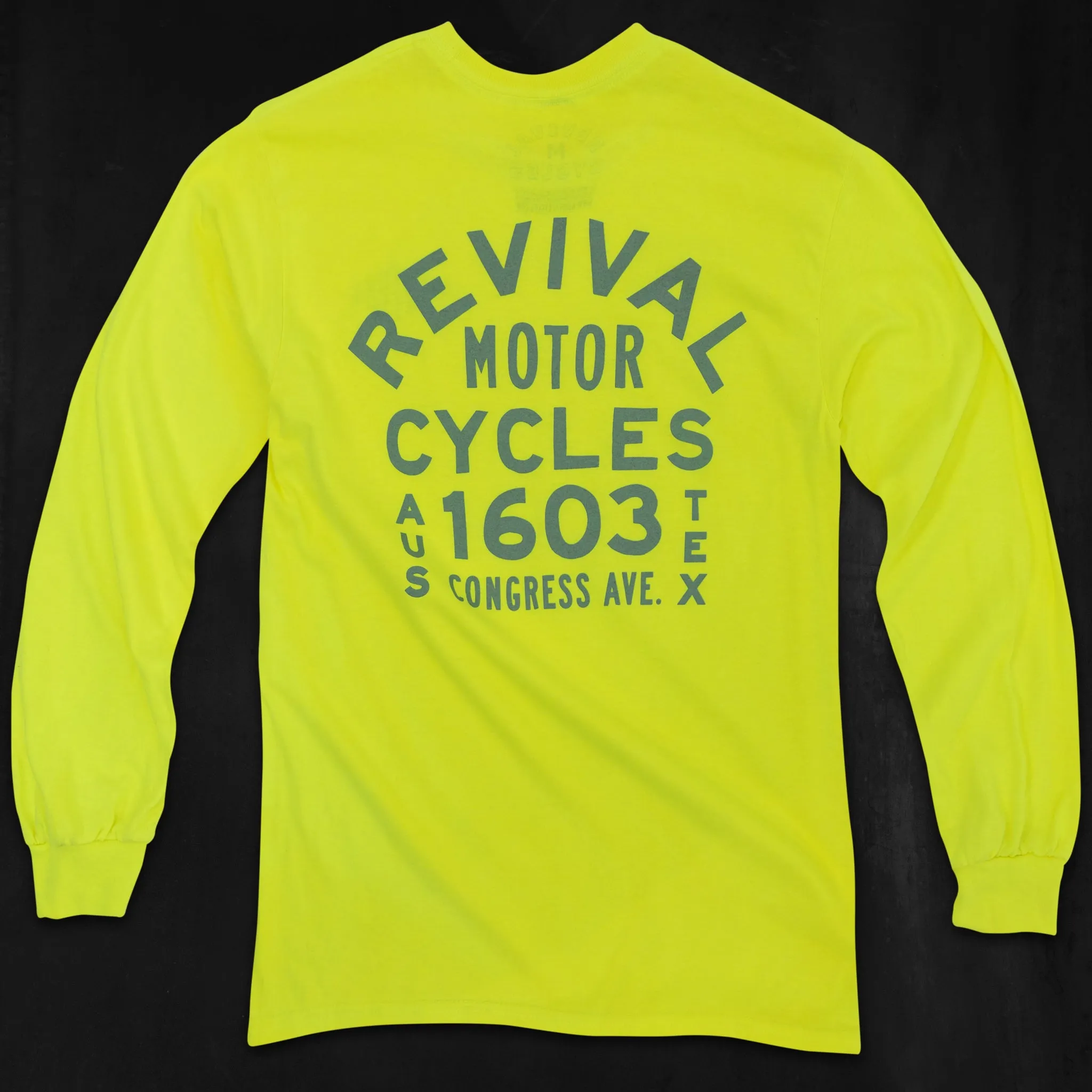 Revival Long Sleeve Shop T-Shirt - High Vis Yellow