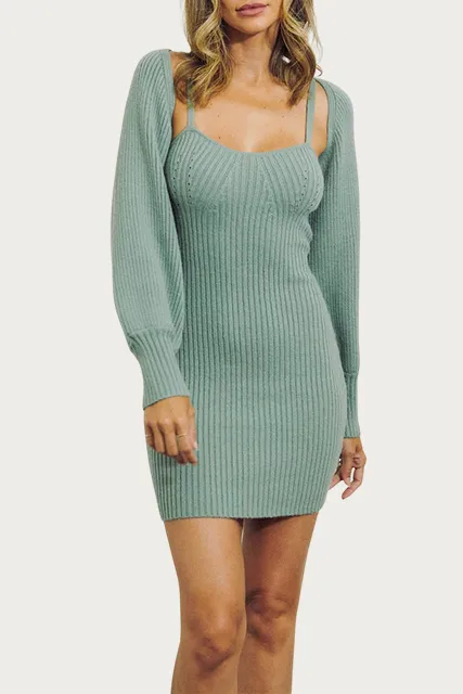 RIBBED-KNIT BOLERO