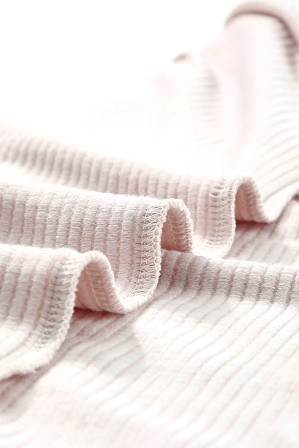 Ribbed Knit Tunic Oversized T Shirt