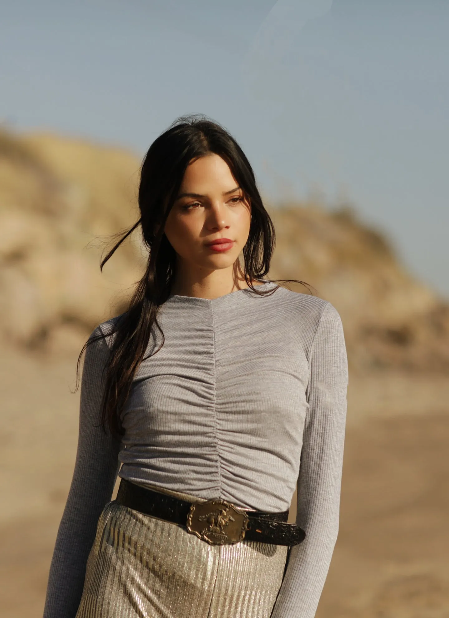 Ribbed Ruched Top