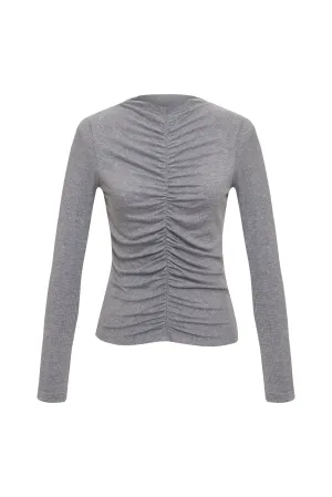 Ribbed Ruched Top