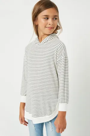 Ribbed Striped Hoodie