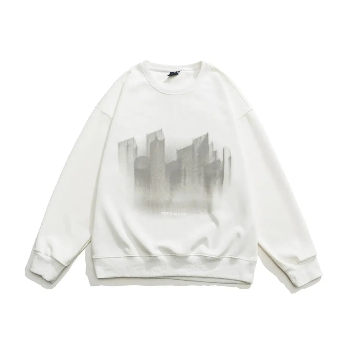 Round Neck Graphic Hoodie