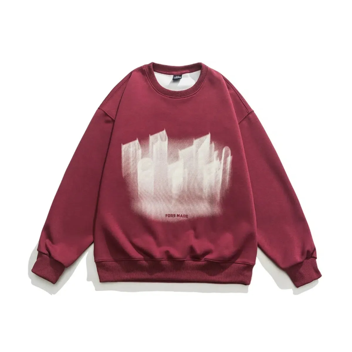 Round Neck Graphic Hoodie