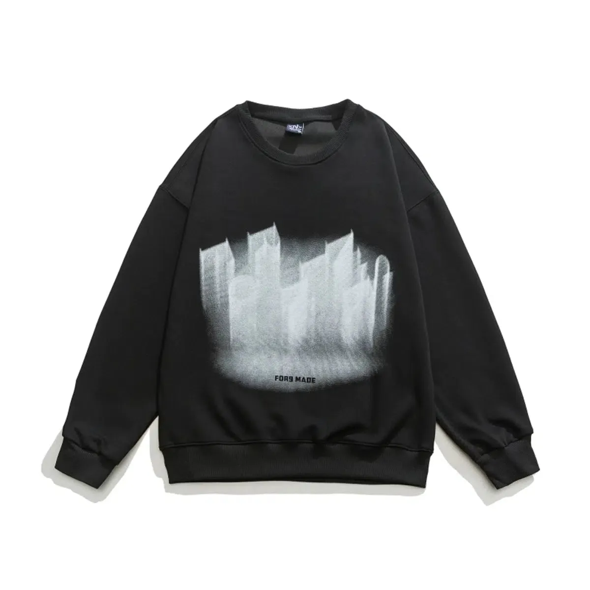 Round Neck Graphic Hoodie