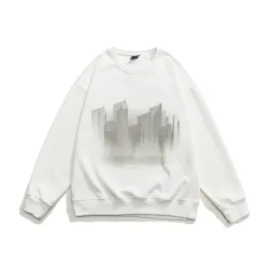 Round Neck Graphic Hoodie