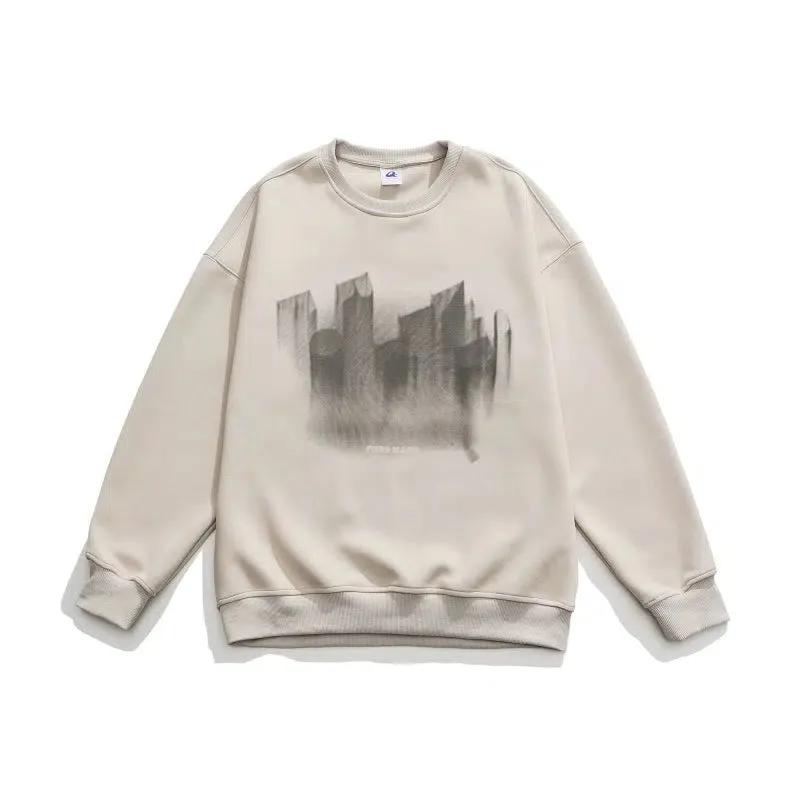 Round Neck Graphic Hoodie