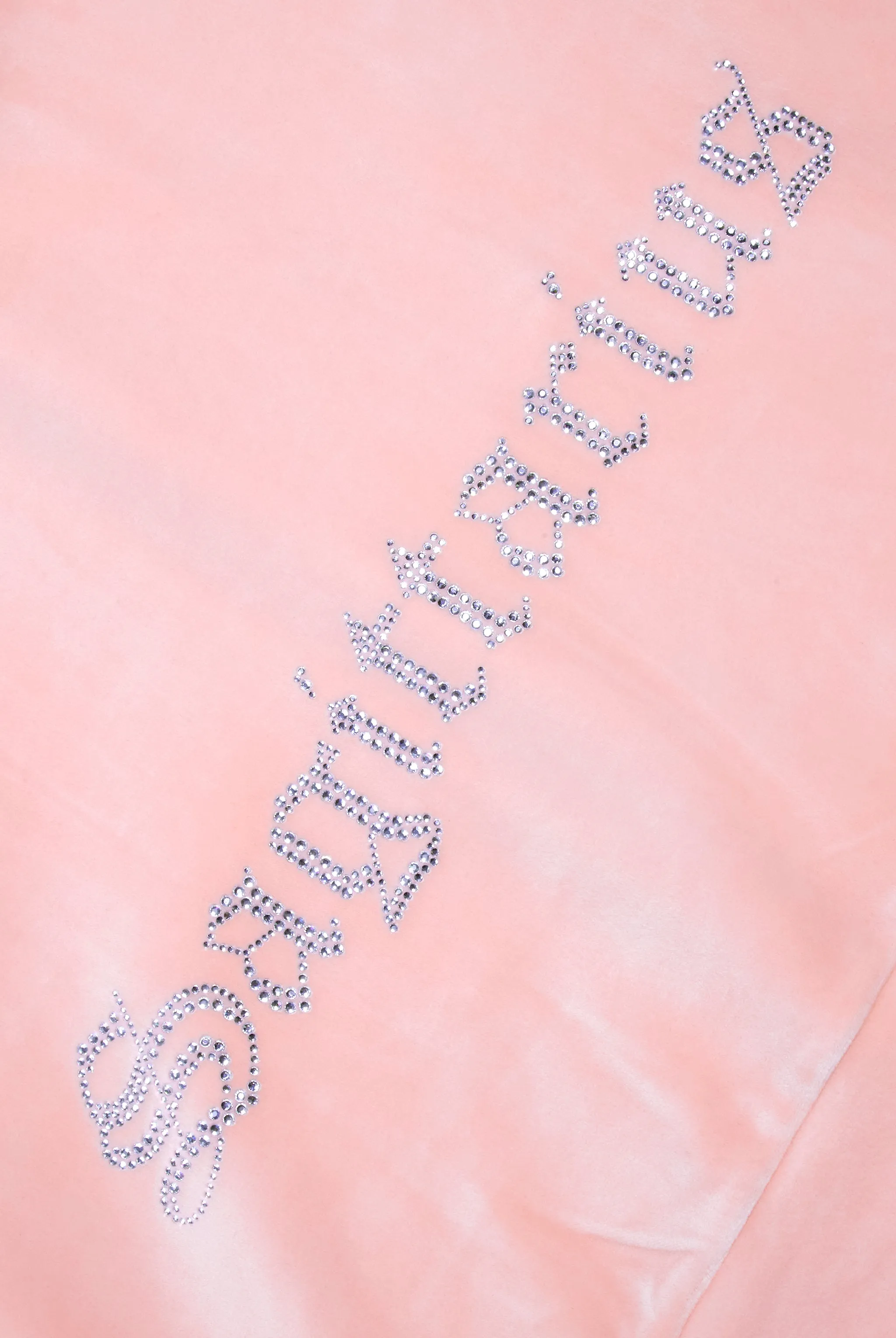 'SAGITTARIUS' JUICY PINK DIAMANTÉ VELOUR ZIP-THROUGH HOODIE