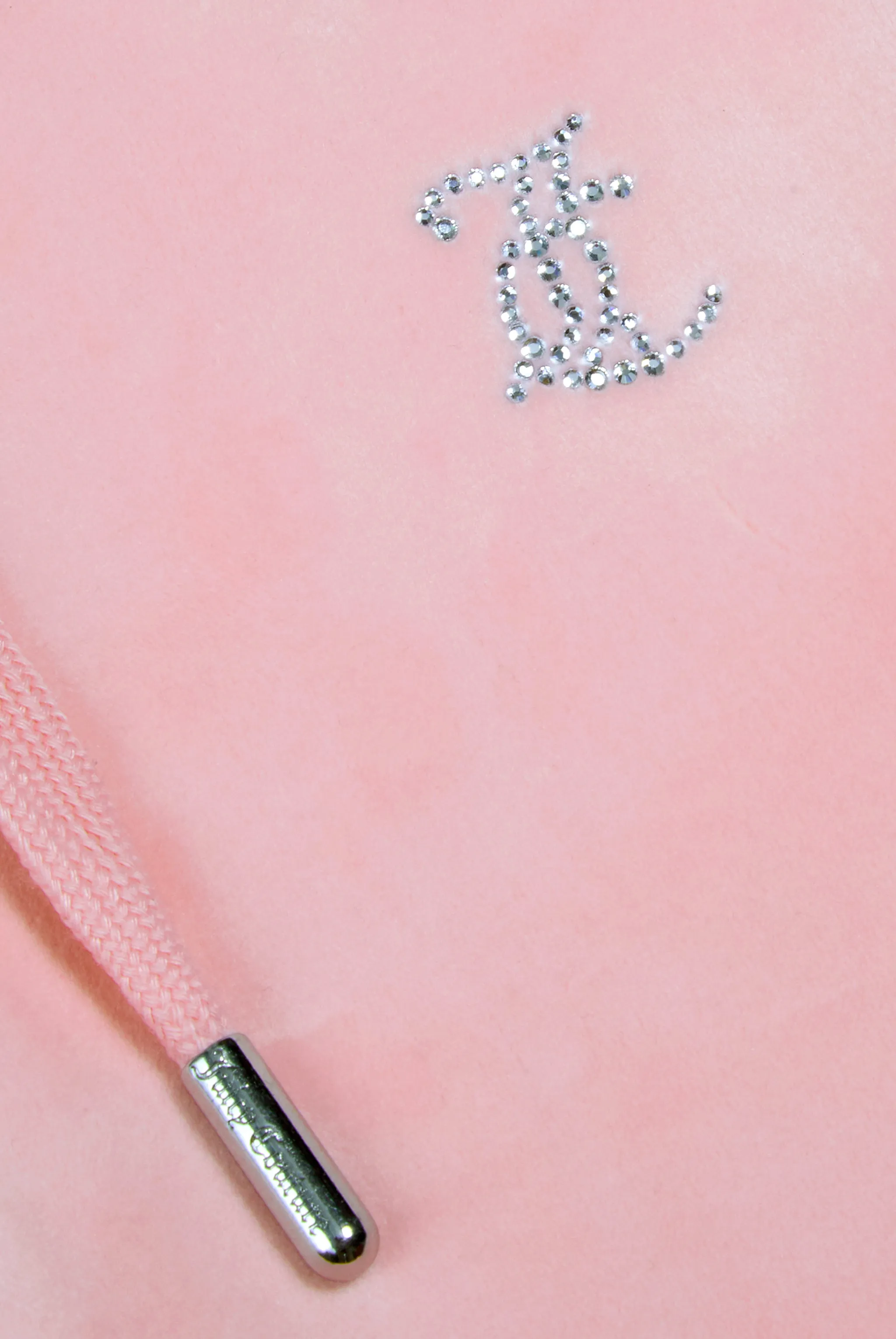 'SAGITTARIUS' JUICY PINK DIAMANTÉ VELOUR ZIP-THROUGH HOODIE