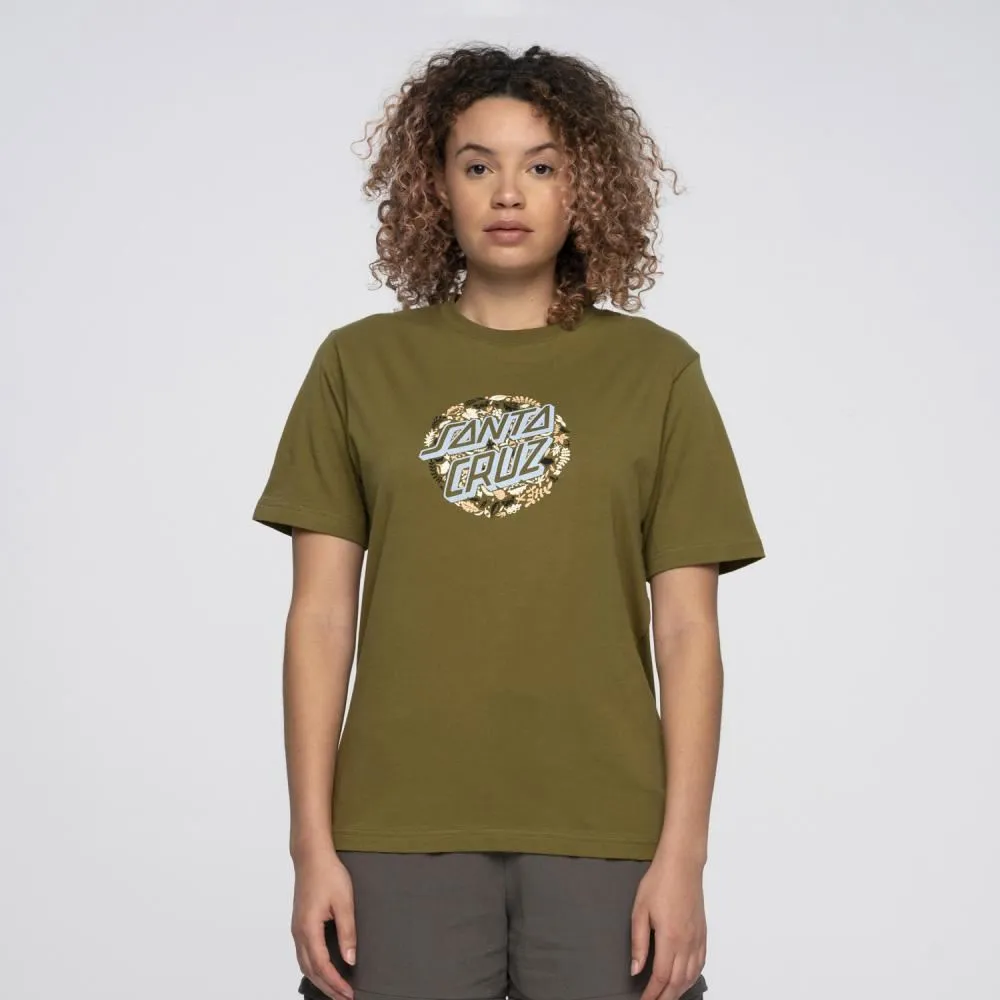 Santa Cruz Womens T-Shirt Foliage Dot T-Shirt - Moss