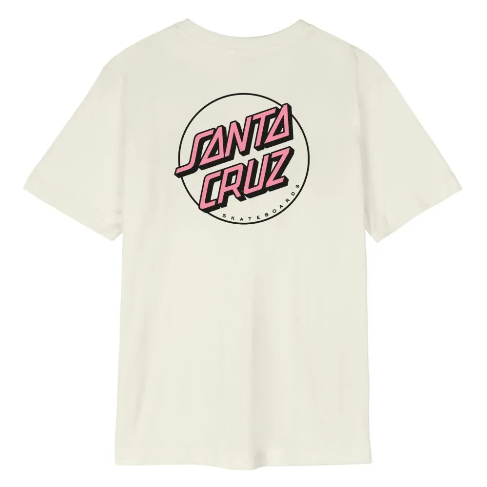 Santa Cruz Womens T-Shirt Partial Dot - Off White