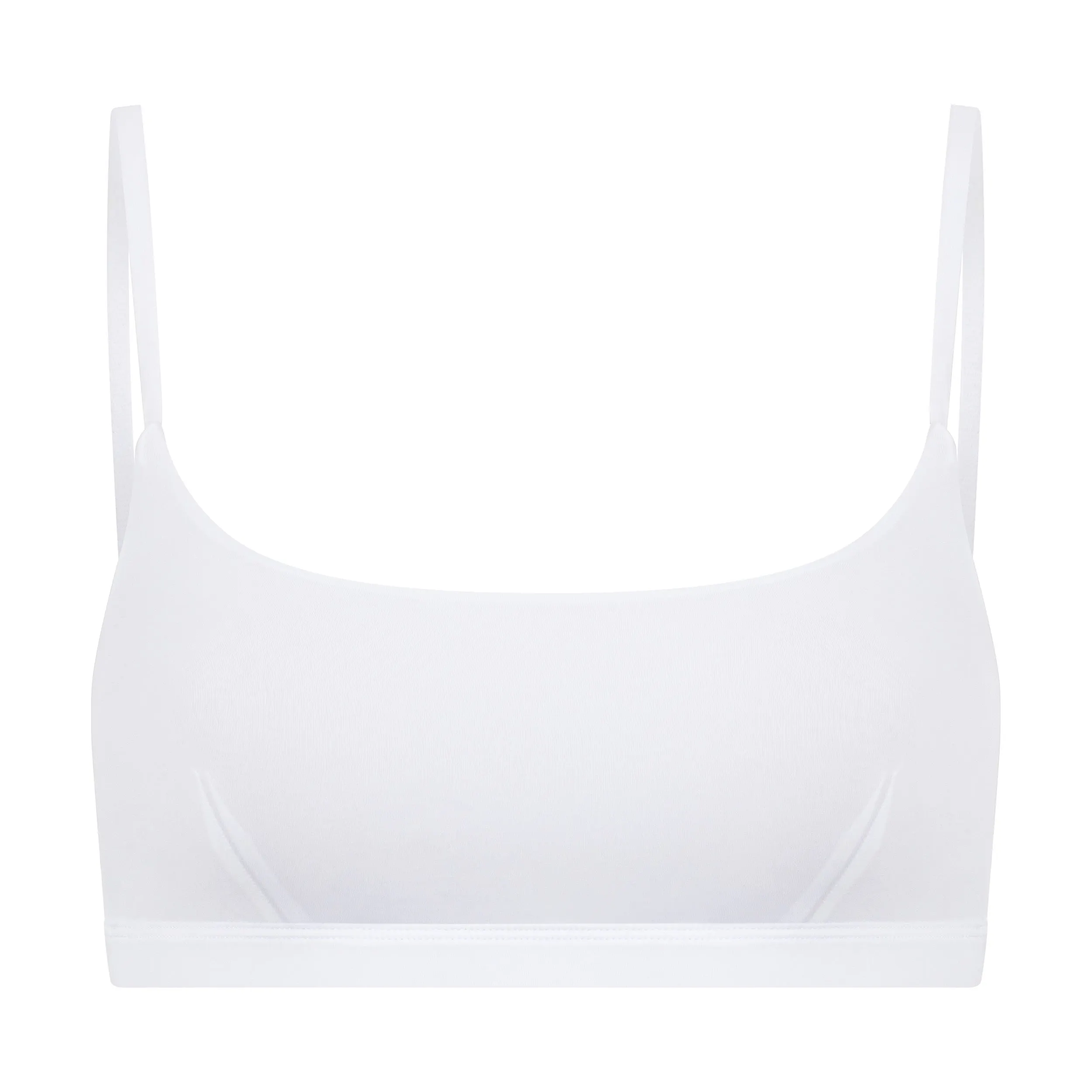 Scoop Neck Bralette | White