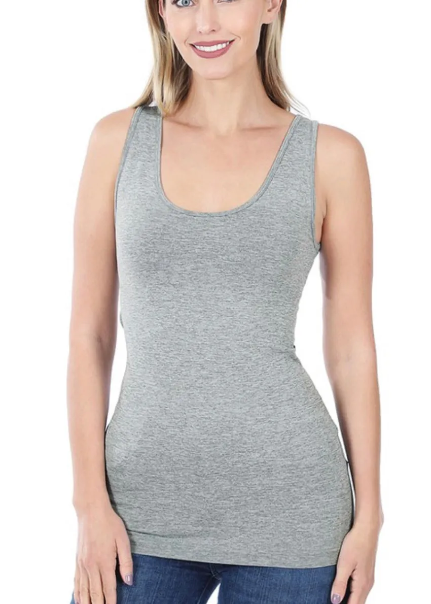 Scoop-neck Seamless Top