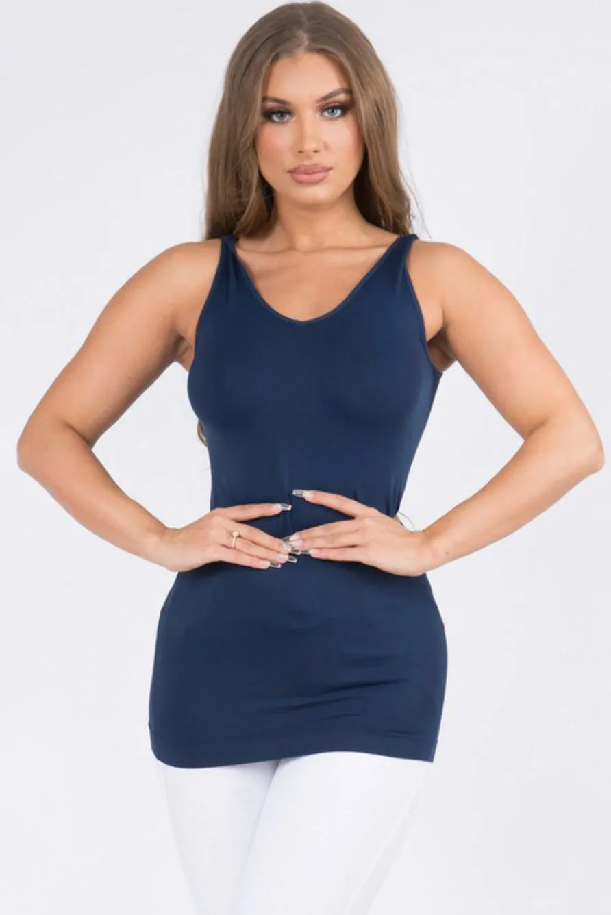 Scoop-neck Seamless Top