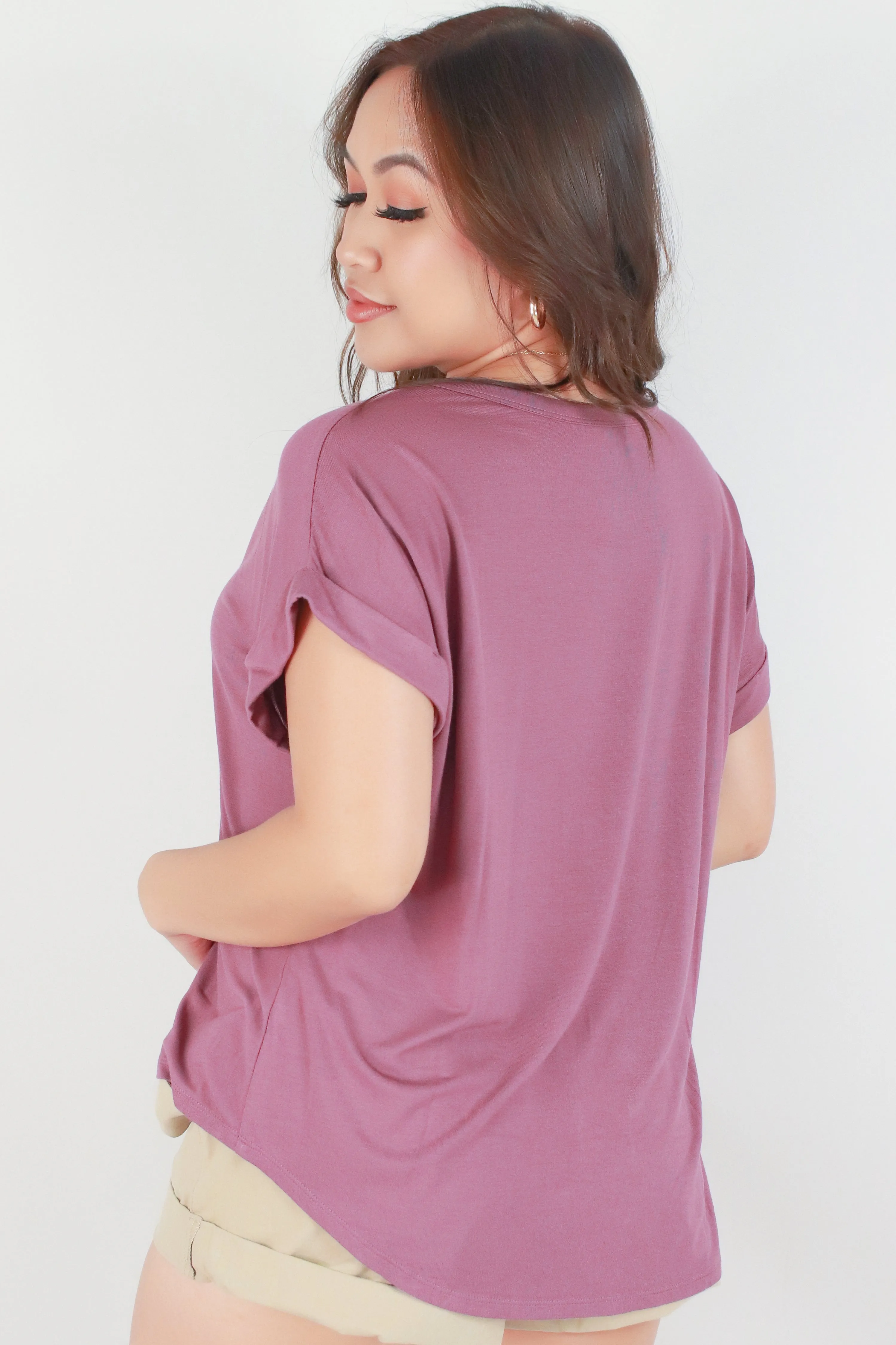SHORT SLEEVE CREW NECK TOP