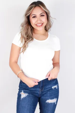 SHORT SLEEVE OPEN BACK TOP