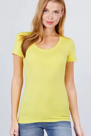 Short Sleeve Scoop Neck Tee