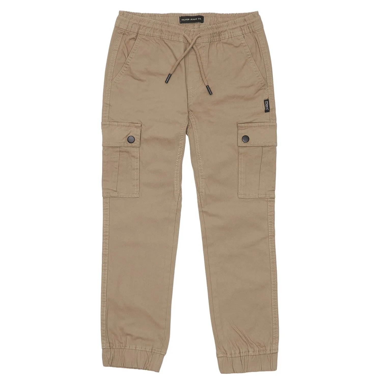 Silver Jeans Co “Cairo” City Comfy Twill Cargos in Khaki: Size 8 to 16 Years
