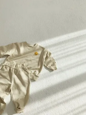 Smiley Face Sweatshirt and Jogger Set