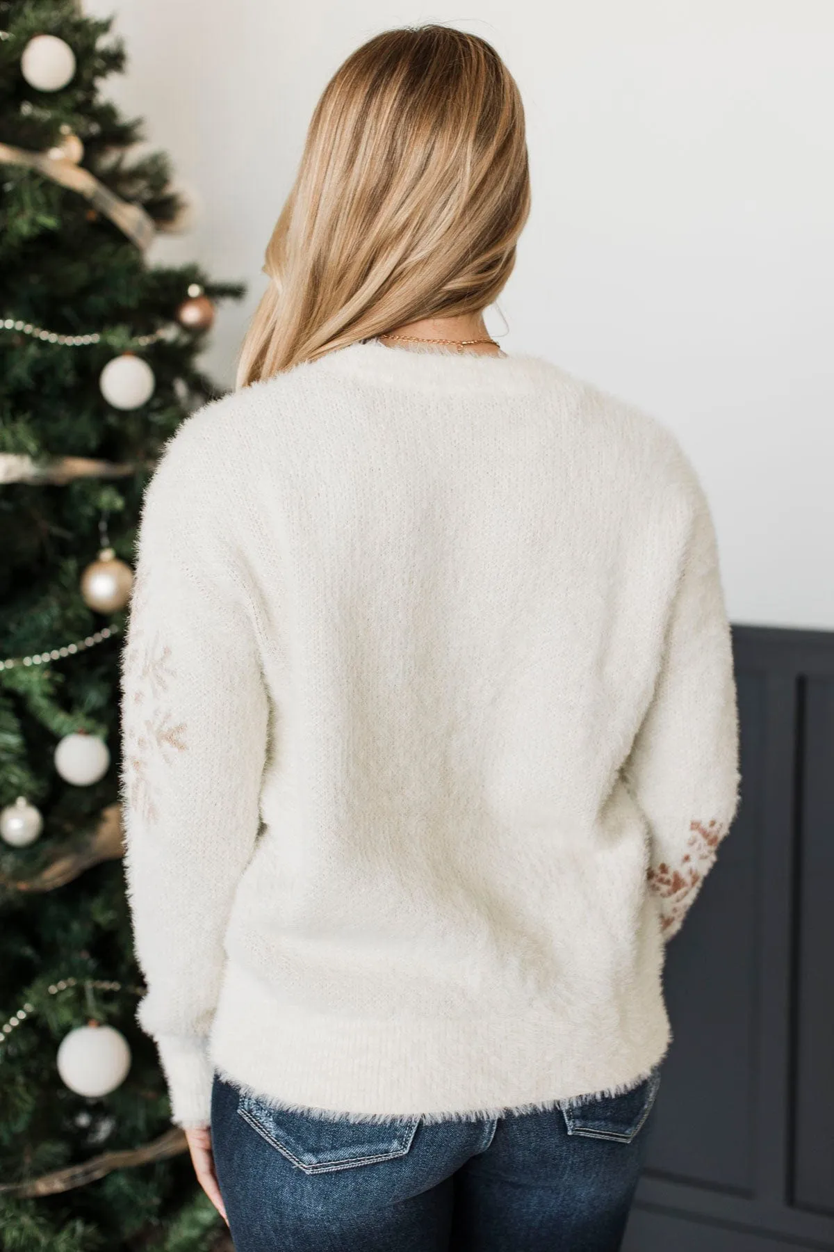 Snowed In With You Knit Sweater- Oatmeal