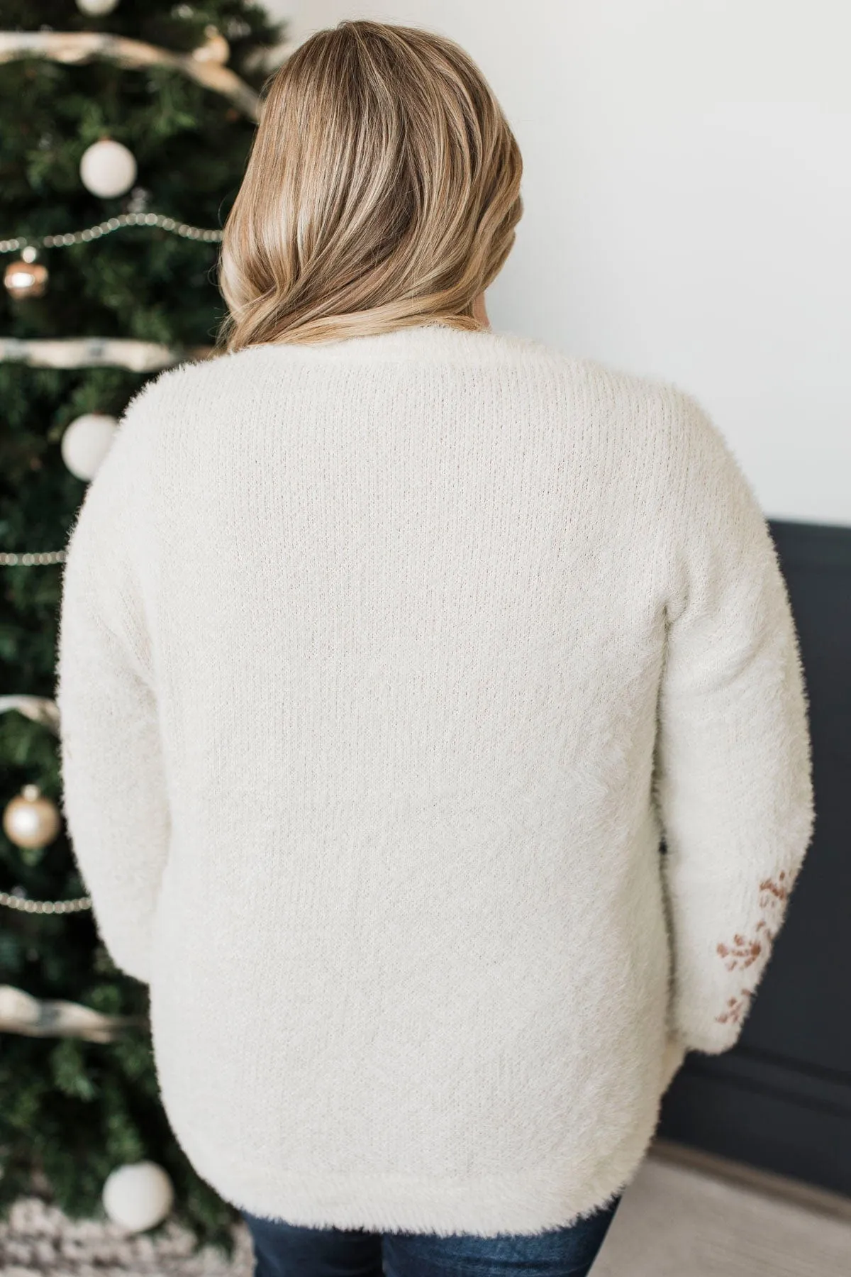 Snowed In With You Knit Sweater- Oatmeal