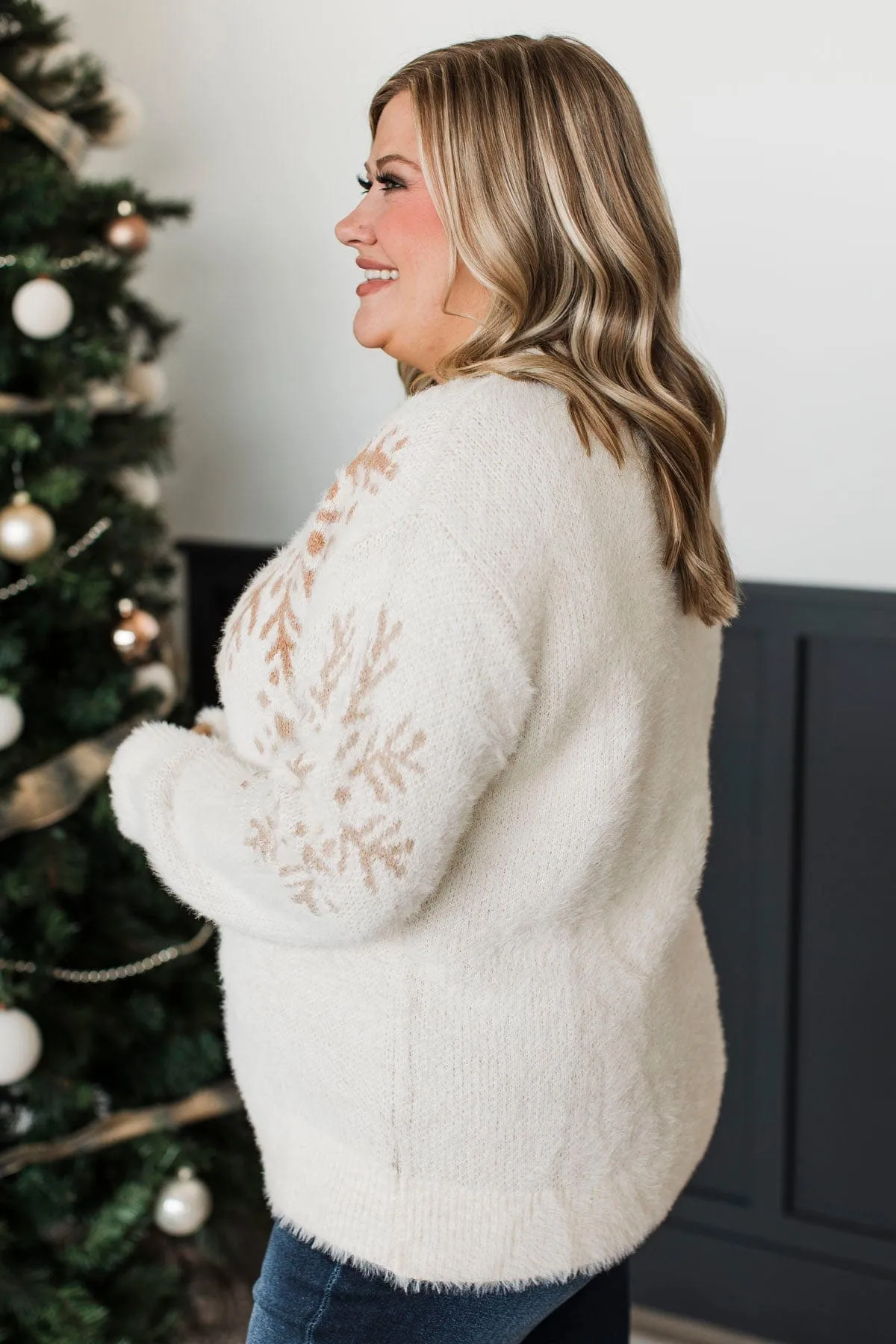 Snowed In With You Knit Sweater- Oatmeal
