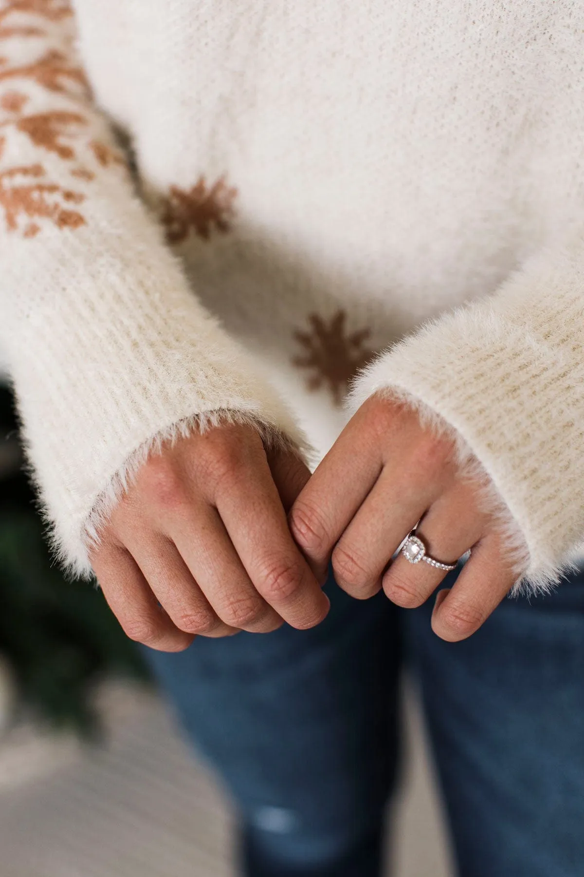 Snowed In With You Knit Sweater- Oatmeal