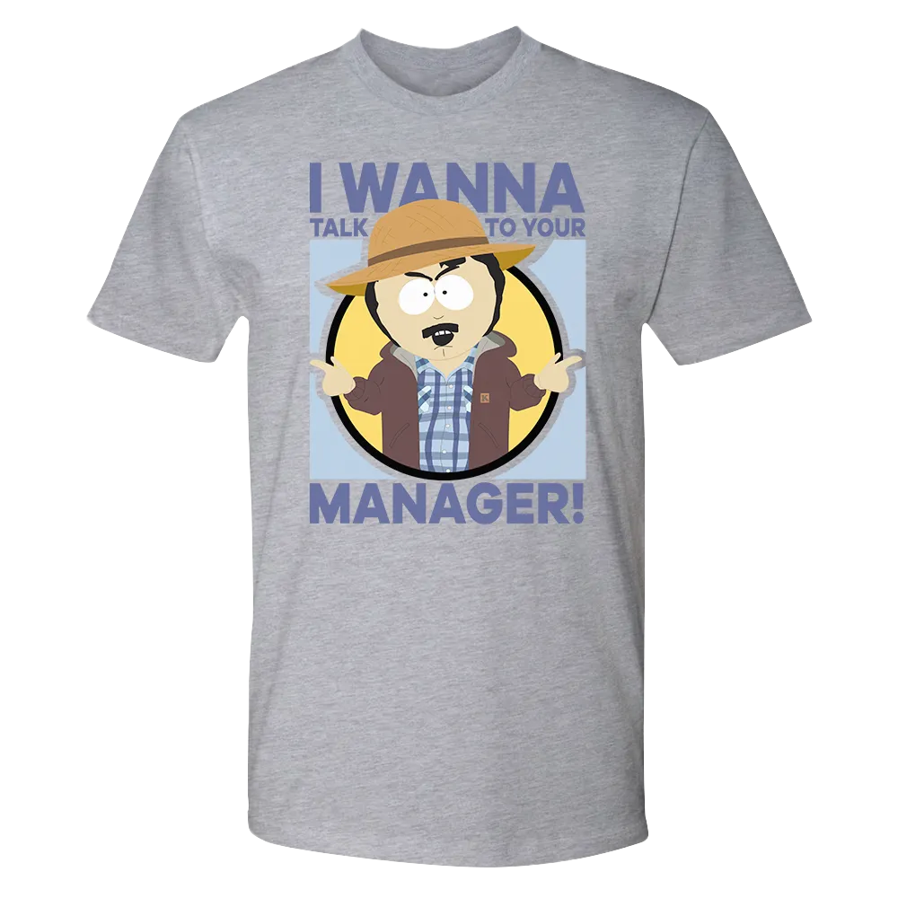 South Park Randy Talk to Your Manager Unisex Crew Neck T-Shirt