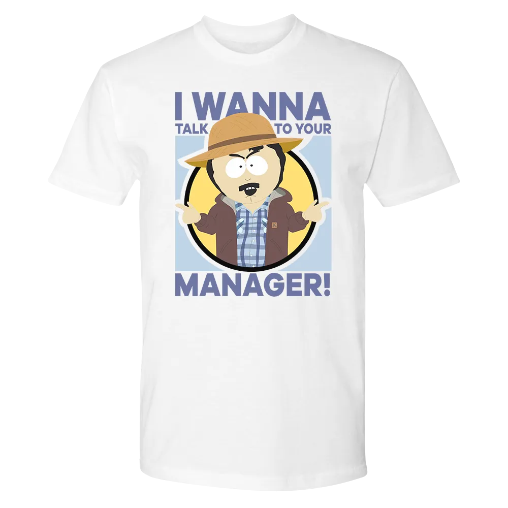 South Park Randy Talk to Your Manager Unisex Crew Neck T-Shirt