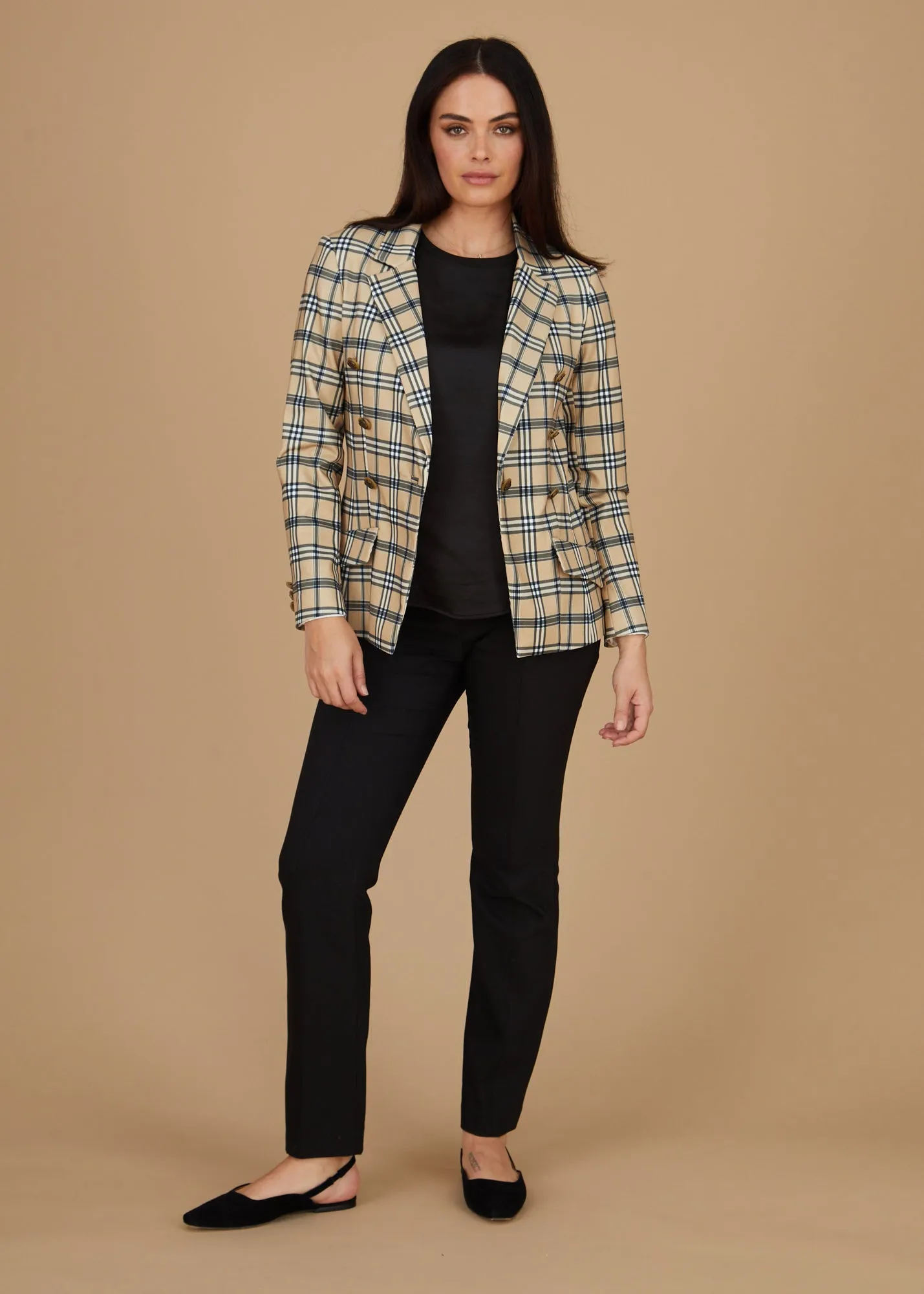 Steely 1 Button DB Jacket - Bur Plaid: FINAL SALE