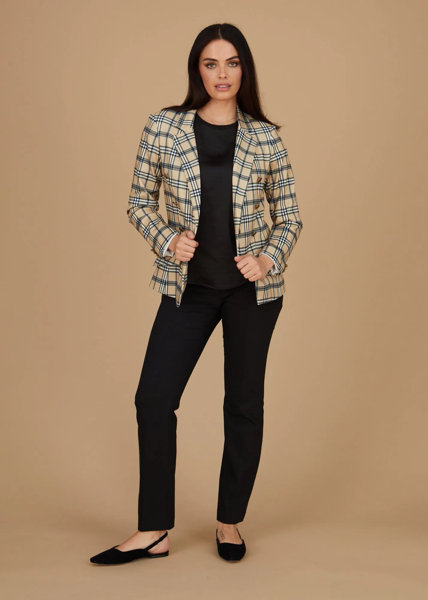 Steely 1 Button DB Jacket - Bur Plaid: FINAL SALE