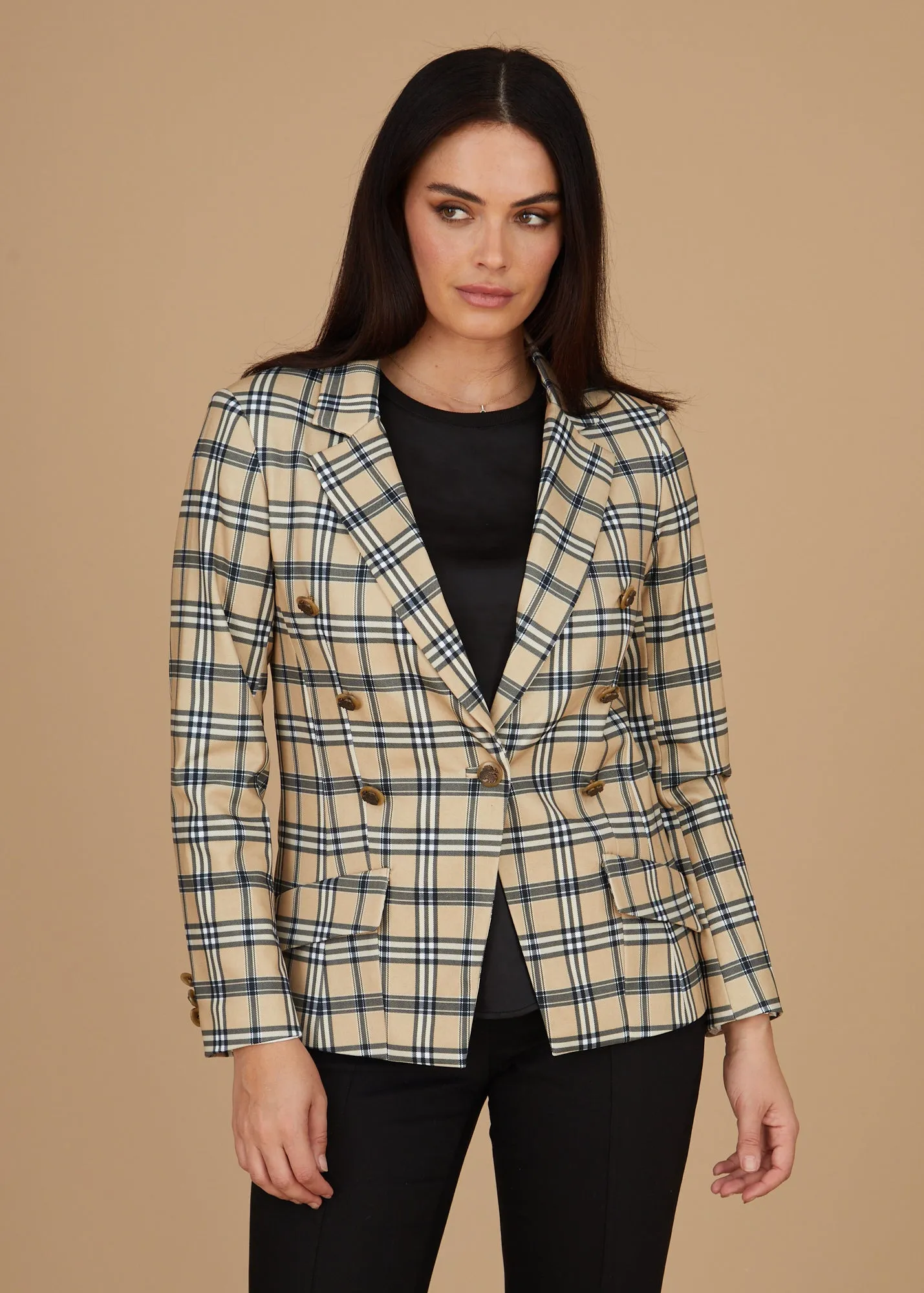 Steely 1 Button DB Jacket - Bur Plaid: FINAL SALE