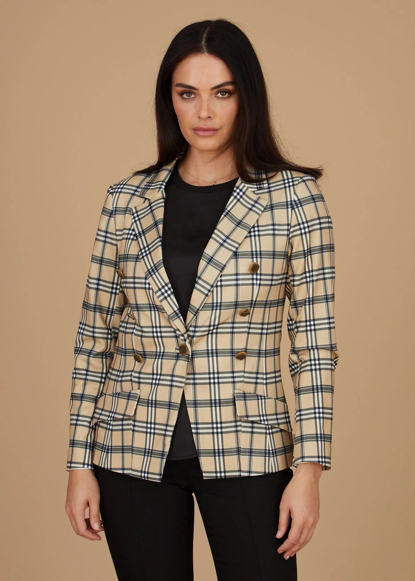 Steely 1 Button DB Jacket - Bur Plaid: FINAL SALE